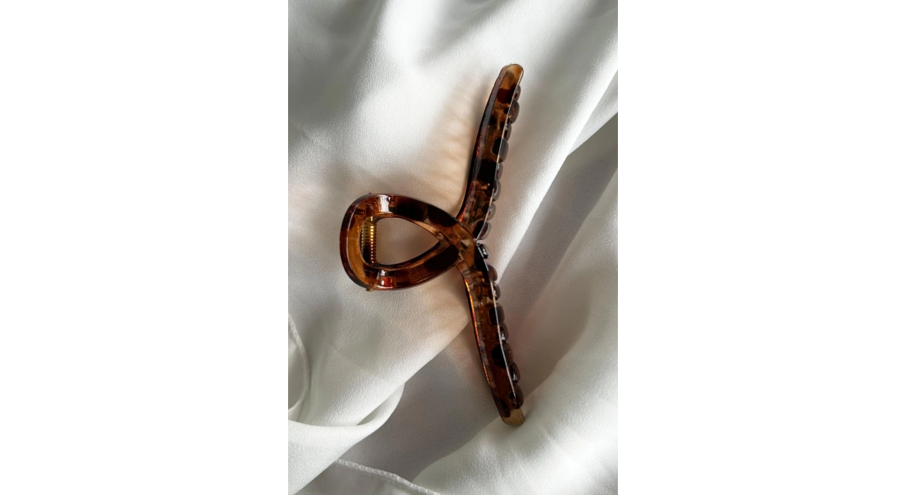 Kahverengi Leopar Desenli Mandal Toka