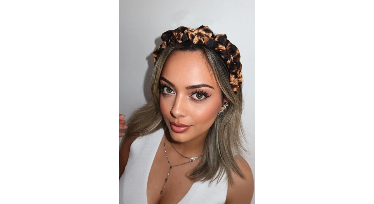 Karışık Renk Leopar Desenli Taç