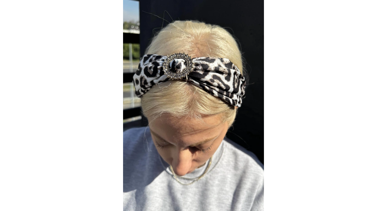 Karışık Renk Leopar Desenli Taç