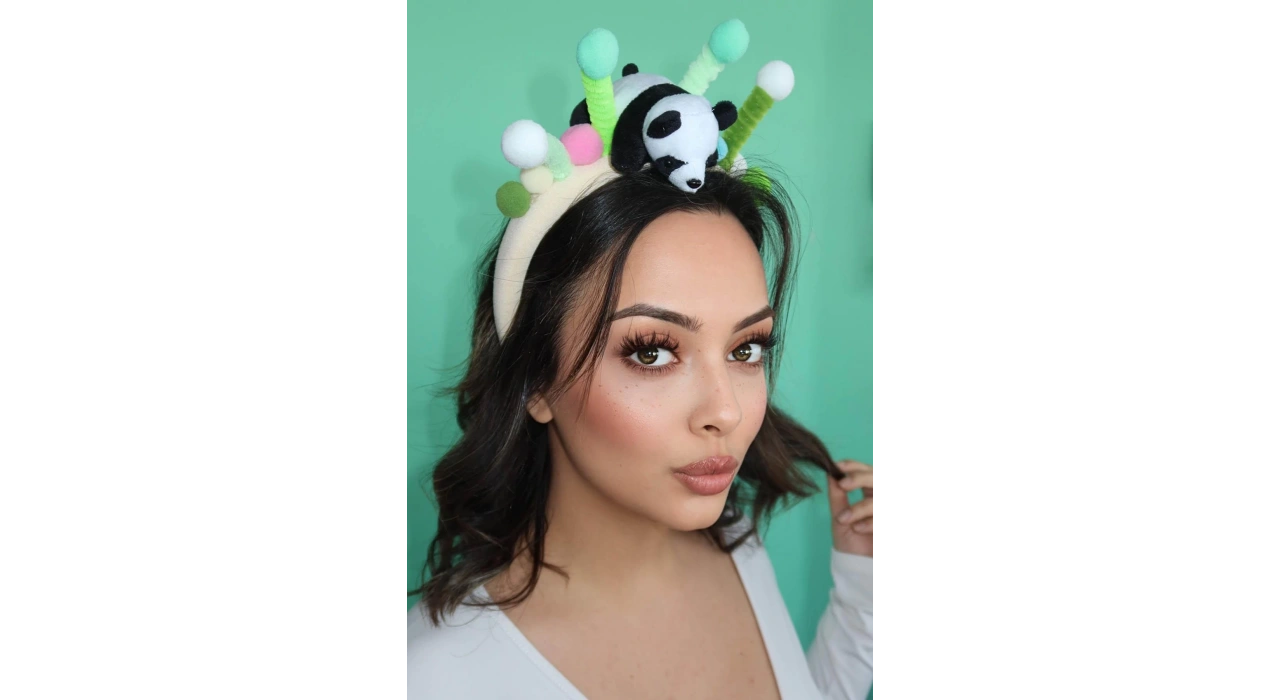 Karışık Renk Panda Figürlü Taç