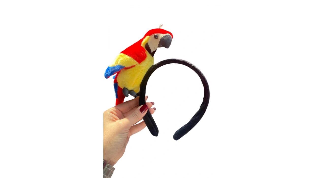 Karışık Renk Papağan Figürlü Taç