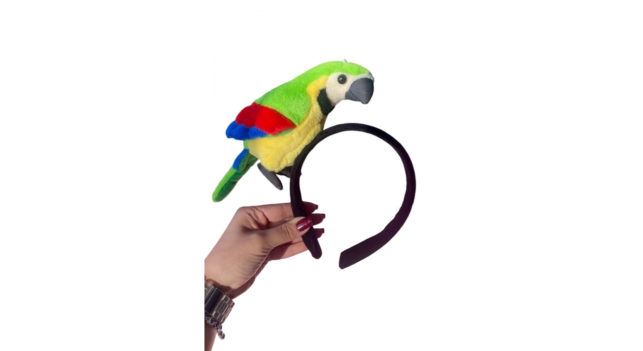 Karışık Renk Papağan Figürlü Taç