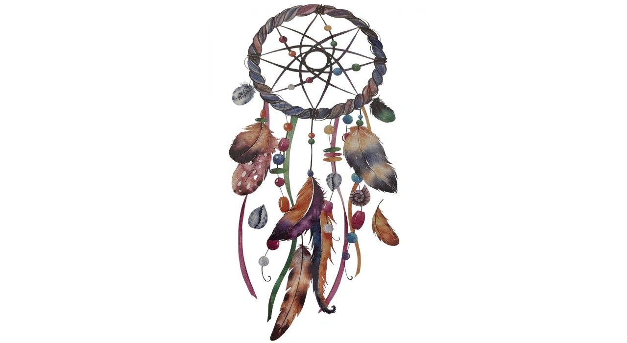 Karışık Renk Rüya Kapanı Figürlü Dövme Tattoo