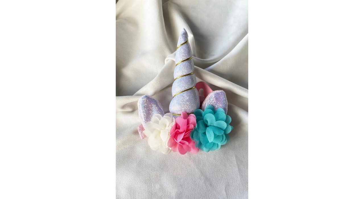Karışık Renk Unicorn Figürlü Çocuk Saç Bandı
