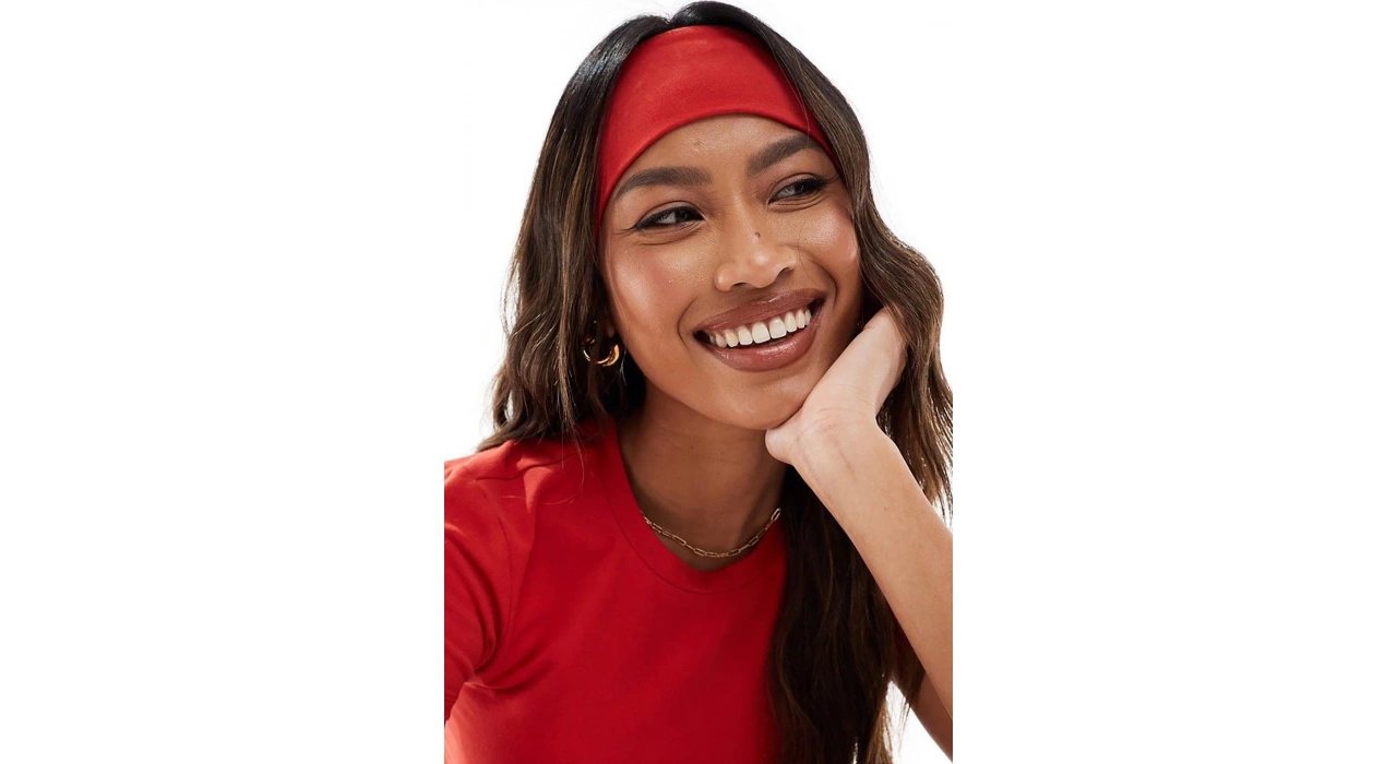 Kırmızı Renk Geniş Saç Bandı