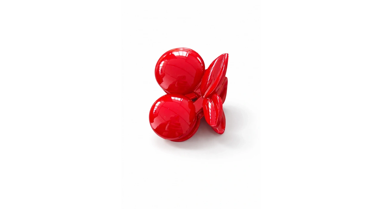 Kırmızı Renk Kiraz Figürlü Mandal Toka