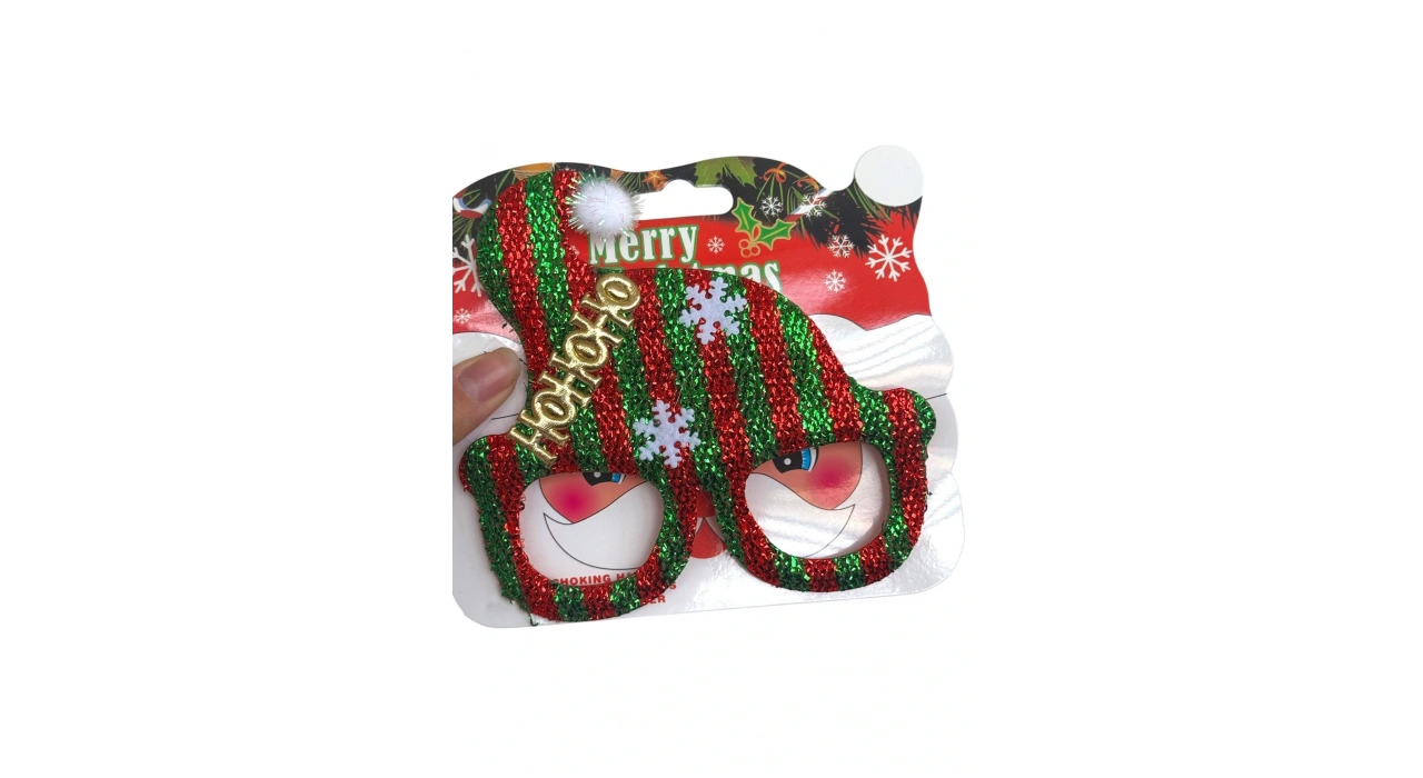 Kırmızı Renk Yılbaşı Temalı Gözlük