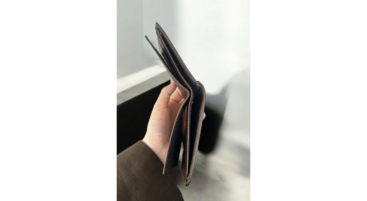 Koyu Kahve Renk Deri Erkek Cüzdan