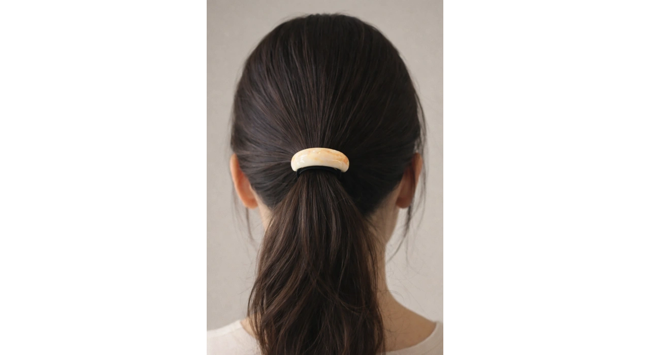 Krem Renk Kemik Lastik Toka