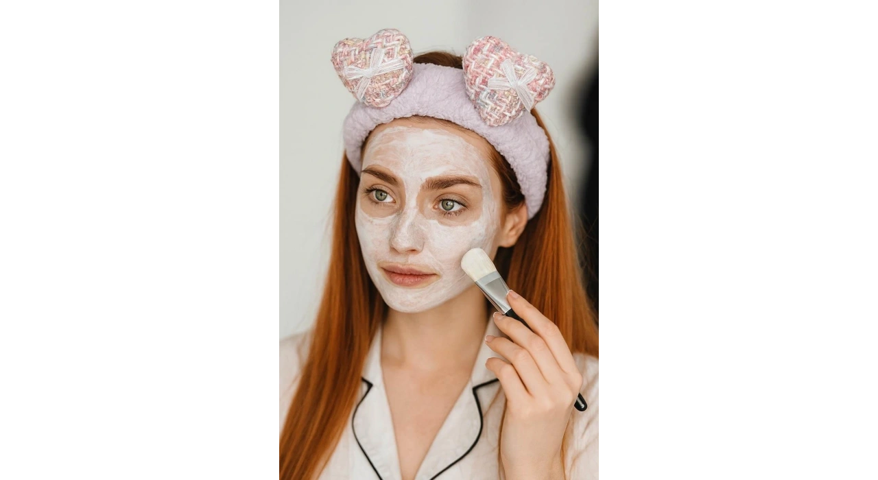 Lila Renk Kalp Figürlü Peluş Saç Bandı