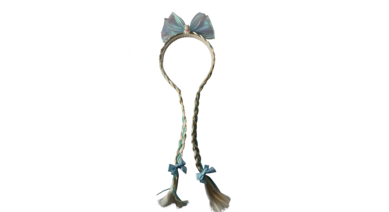 Mavi Renk Tavşan Figürlü Saç Detaylı Taç