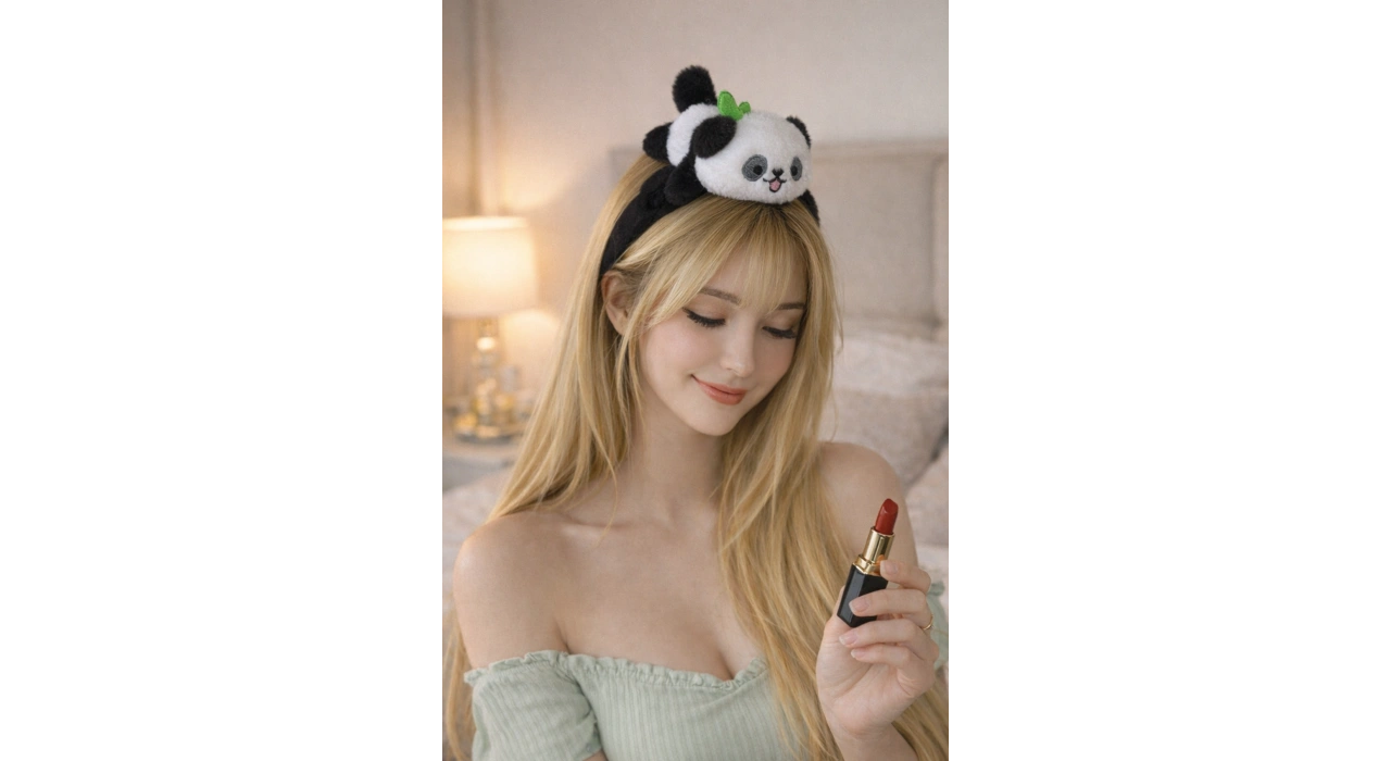 Panda Figürlü Peluş Taç