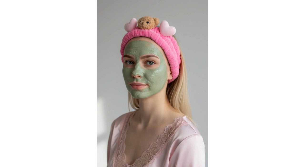 Pembe Renk Ayıcık Figürlü Peluş Saç Bandı