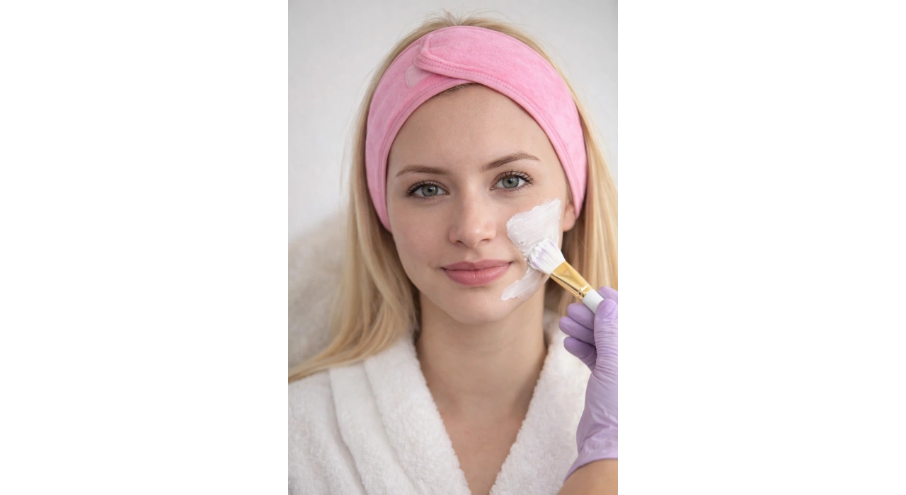 Pembe Renk Cırt Bantlı Havlu Saç Bandı