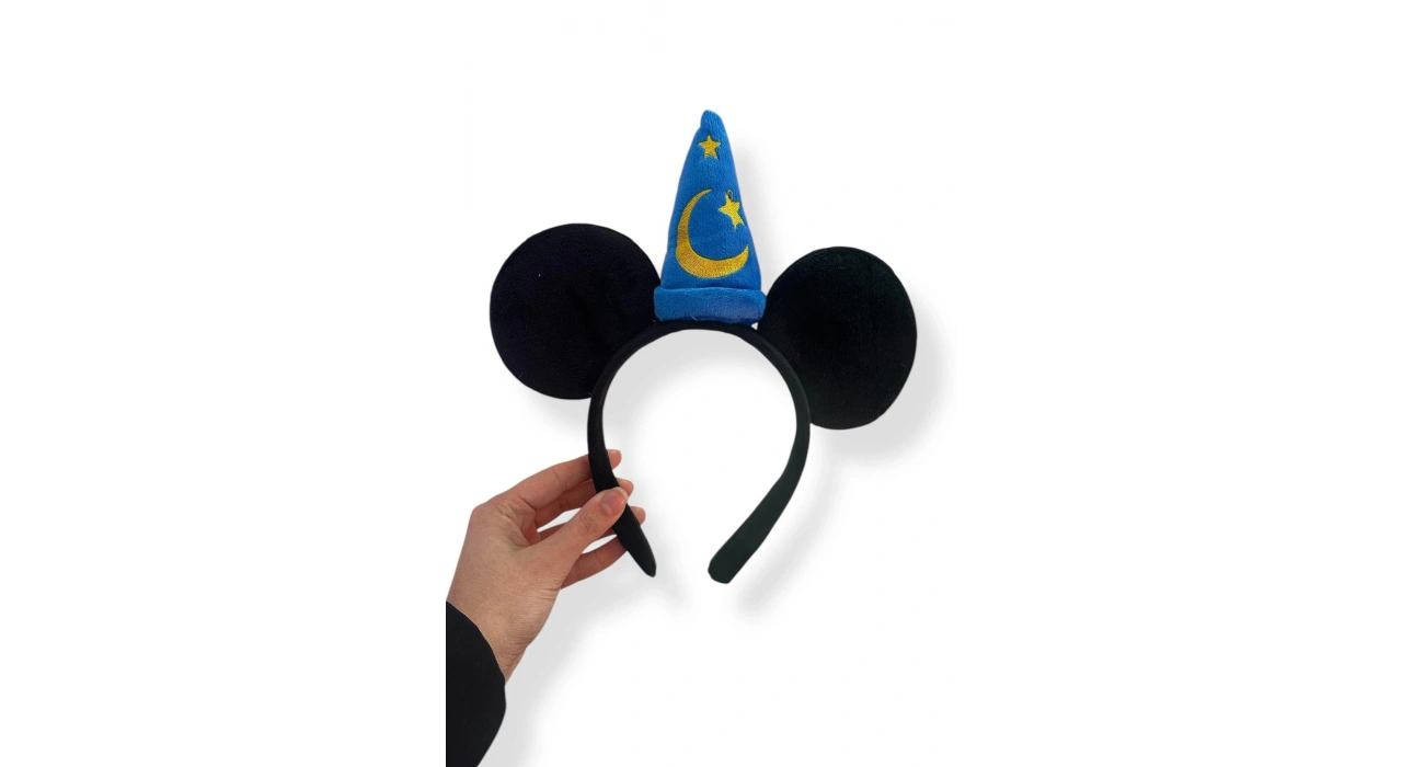 Siyah Renk Ay Ve Yıldız Figürlü Kulak Detaylı Taç