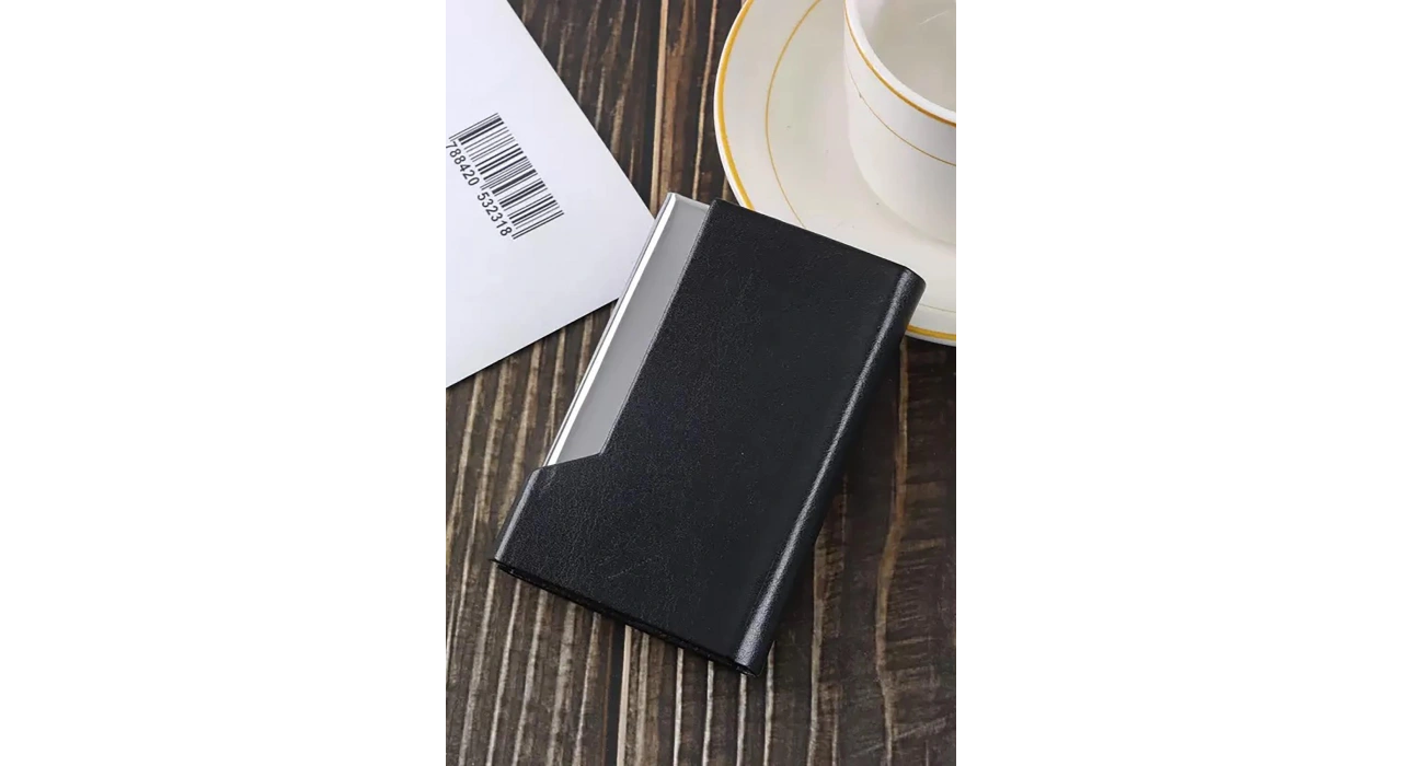 Siyah Renk Metal Cüzdan/Kartlık