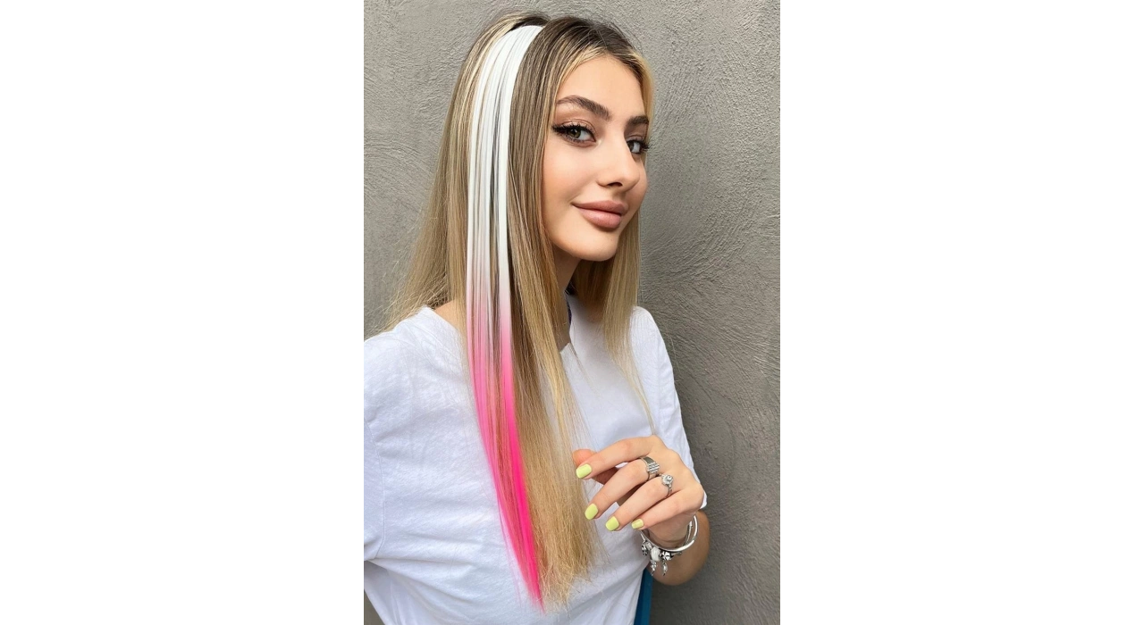 Yan Çıt Çıt Postiş / 2 Renk Ombre / 50 Cm