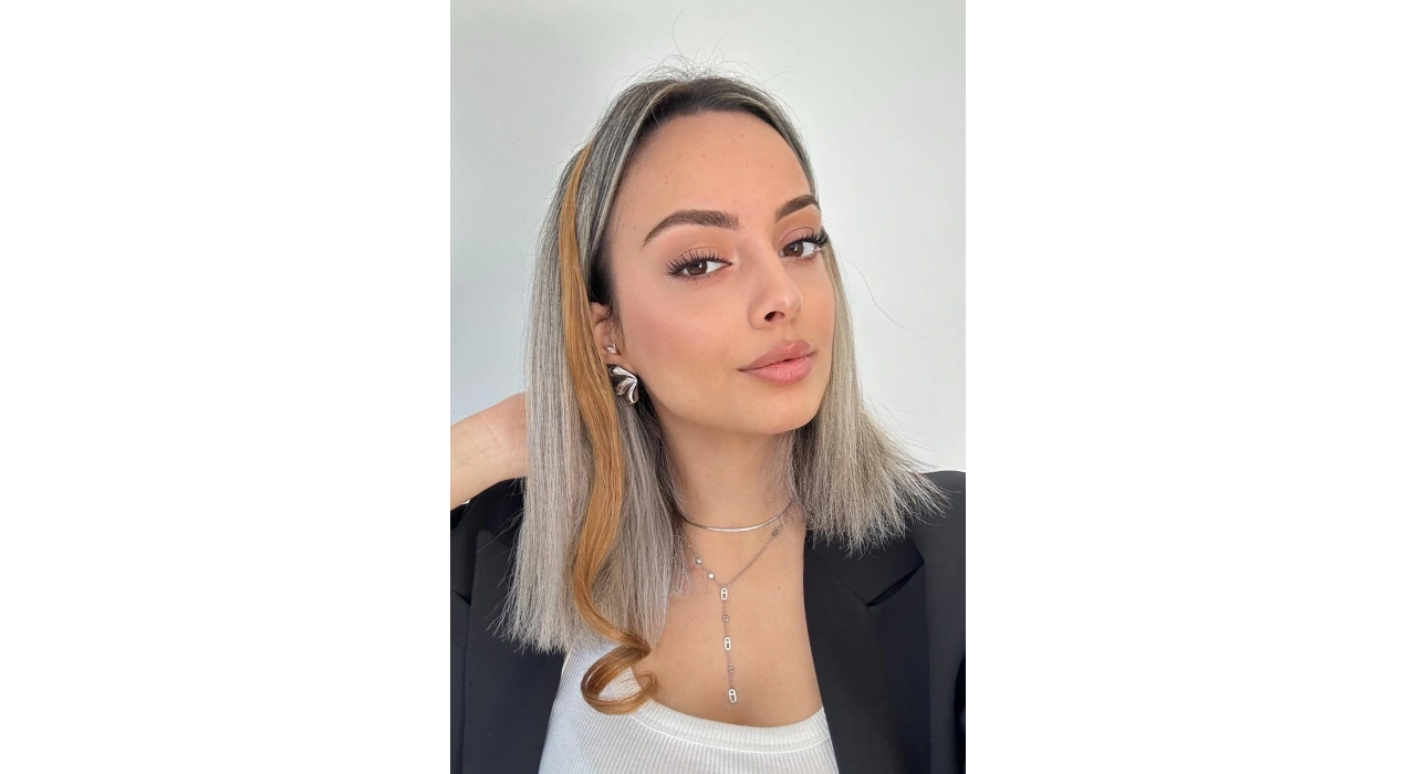 Yan Çıt Çıt Postiş /Kahve Renk Dalgalı / 50 Cm