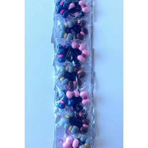 10lu Karışık Renk Fiyonk Figürlü Yan Toka Set