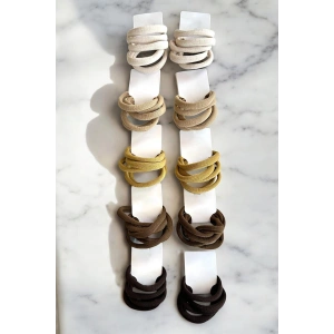 10lu Karışık Renk Havlu Toka Set