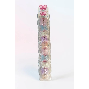 10lu Karışık Renk Kelebek Figürlü Mini Mandal Toka Set