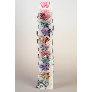 10lu Karışık Renk Kelebek Figürlü Mini Mandal Toka Set