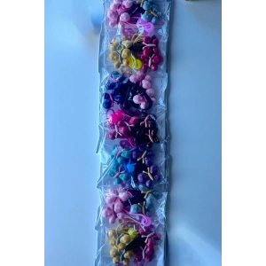 10lu Karışık Renk Kelebek Figürlü Yan Toka Set