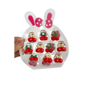 10lu Kiraz Figürlü Mandal Toka Set