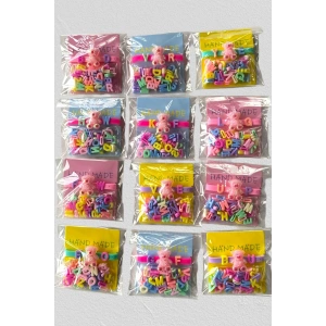 12li Karışık Figürlü Charmlı Çocuk Bileklik Set