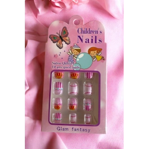 12li Karışık Figürlü Çocuk Takma Tırnak