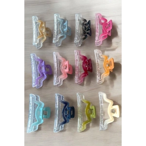 12li Karışık Mat Renk Mandal Toka