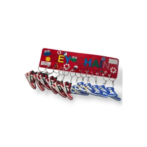 12li Karışık Renk Ayakkabı Figürlü Anahtarlık Set