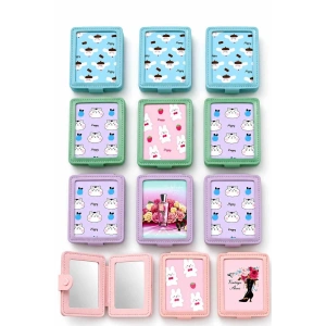 12li Karışık Renk Ayna Set