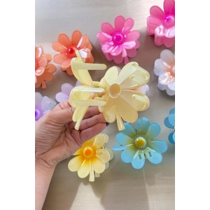 12li Karışık Renk Çiçek Figürlü Mandal Toka Set