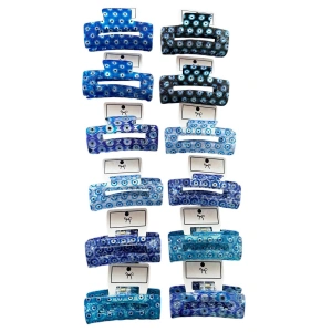 12li Karışık Renk Göz Figürlü Mandal Toka Set