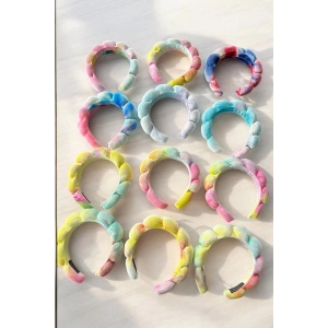 12li Karışık Renk Havlu Spa Taç Set