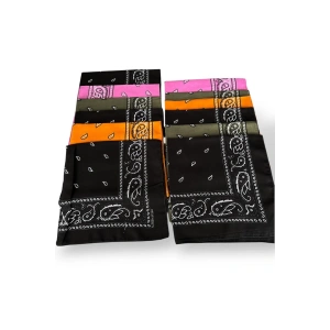 12li Karışık Renk Karışık Desenli Fular