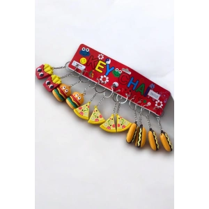 12li Karışık Renk Karışık Figürlü Anahtarlık Set
