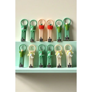 12li Karışık Renk Karışık Figürlü Tırnak Makası Set