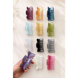 12li  Karışık Renk Kemik Mandal Toka Set