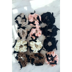 12li Karışık Renk Kurdele Detaylı Simit Toka Set