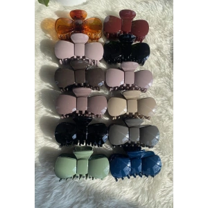 12li Karışık Renk Kurdele Figürlü Mandal Toka Set