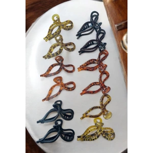 12li Karışık Renk Kurdele Figürlü Mandal Toka Set