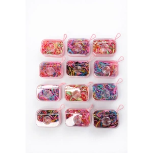 12li Karışık Renk Lastik Toka Set