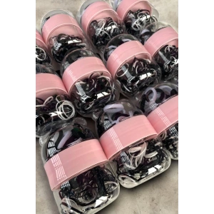 12li Karışık Renk Lastik Ve Havlu Toka Set