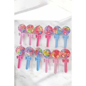 12li Karışık Renk Lolipop Figürlü Toka Set