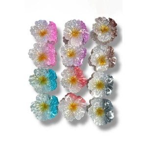 12li Karışık Renk Lotus Figürlü Mandal Toka Set