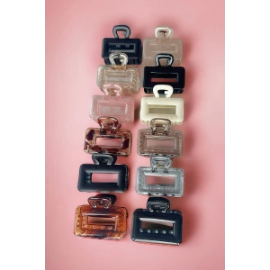 12li Karışık Renk Mandal Toka Set