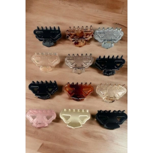 12li Karışık Renk Mandal Toka Set