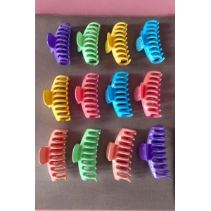 12li Karışık Renk Mandal Toka Set